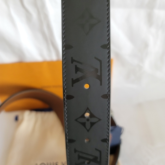 Louis Vuitton Pyramid Buckle Silver Matte Giant Monogram Belt - Picture 7 of 9